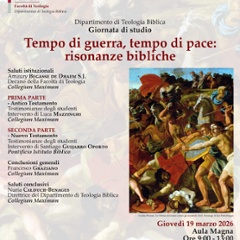 Tempo di guerra, tempo di pace: risonanze bibliche