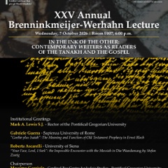 XXV Annual Brenninkmeijer-Werhahn Lecture