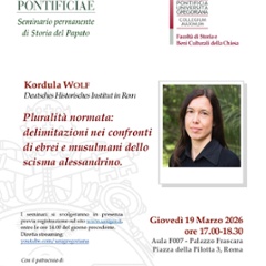 Pluralit&agrave; normata:  delimitazioni nei confronti di ebrei e musulmani al tempo dello scisma alessandrino