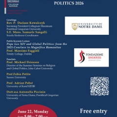 ROME SUMMER SEMINARS ON RELIGION AND GLOBAL POLITICS 2026