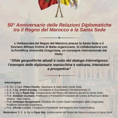 50&deg; Anniversario delle Relazioni Diplomatiche tra il Regno del Marocco e la Santa Sede